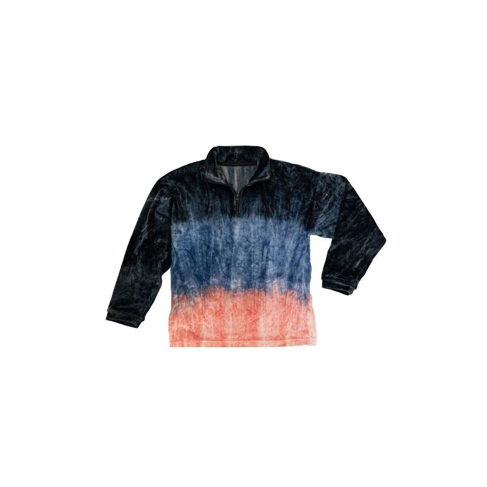 Freshman Girls‎ Quarter Zip Pullover In Blue Pink DST Tie Dye Small MSRP $38